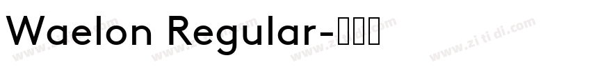Waelon Regular字体转换